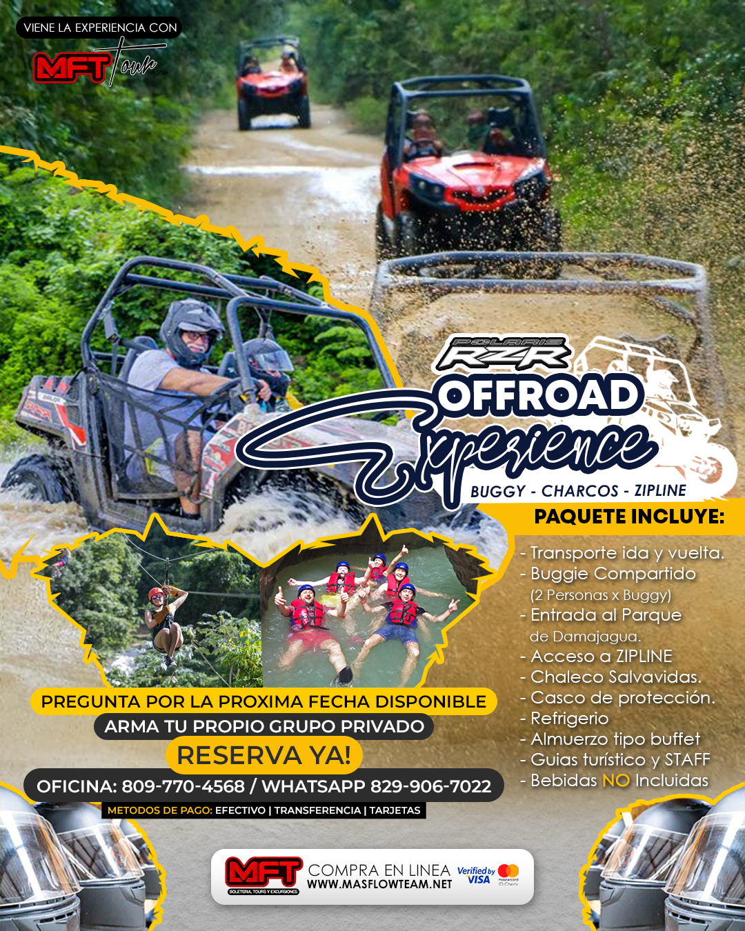 OFFroad Experience – Buggy Trip | Zipline | Charcos de Damajagua |